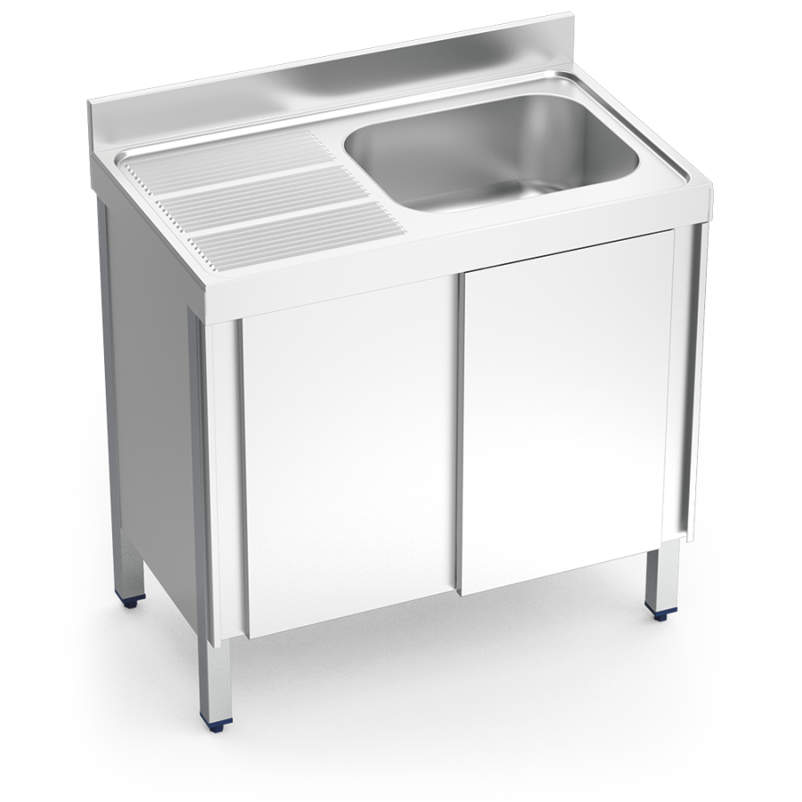 Fricosmos Fregadero Inox Serie 600 con Puertas Correderas