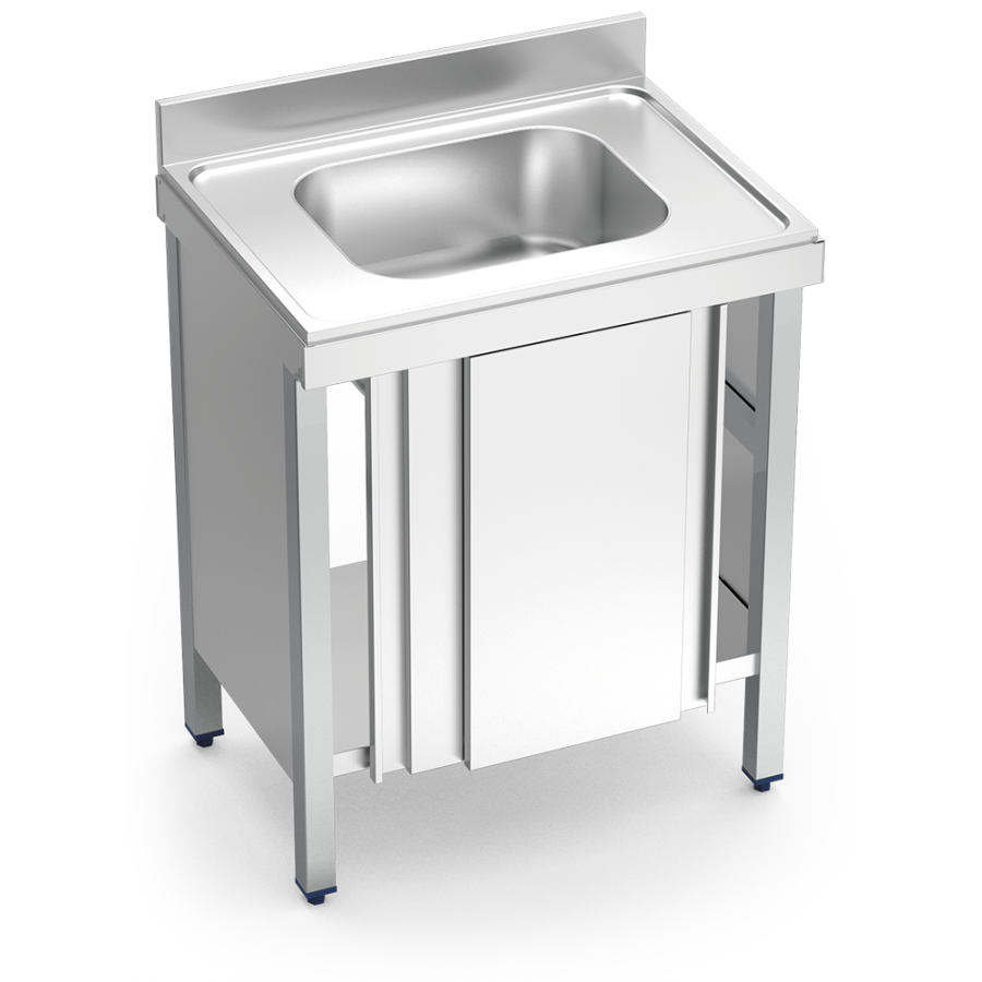 Fricosmos - Fregadero inox con puertas correderas 1 cubeta
