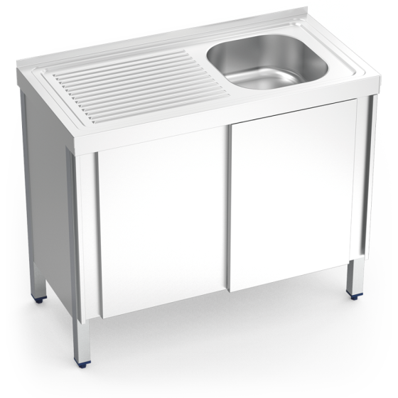 Fricosmos Fregadero Inox con Puertas Correderas 1 Cubeta