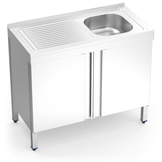 Fricosmos Fregadero inox serie 500 con cubeta y escurridor