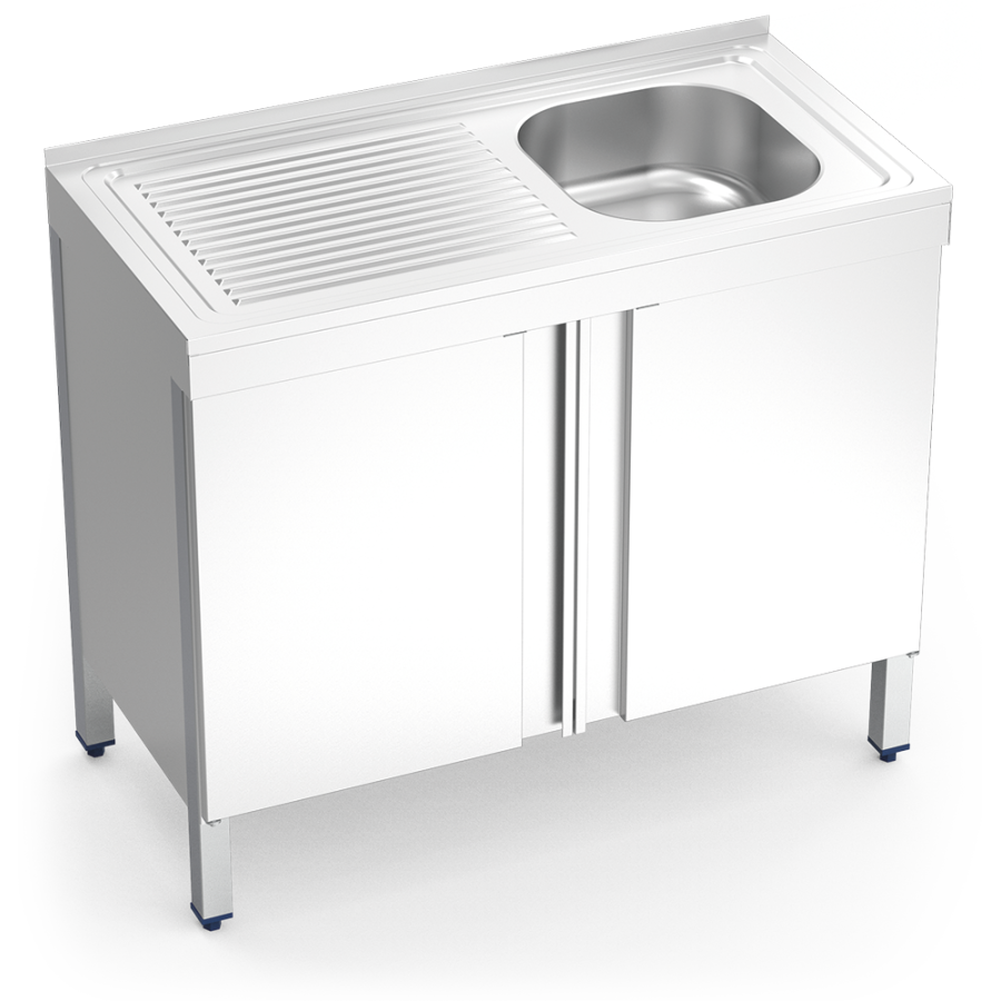 Fricosmos Fregadero inox serie 500 con cubeta y escurridor