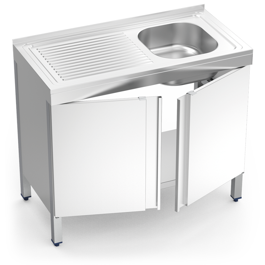 Fricosmos Fregadero inox serie 500 con cubeta y escurridor