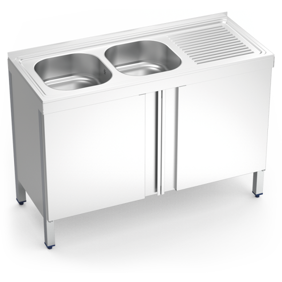 Fricosmos fregadero inox 2 cubetas y escurridor derecho