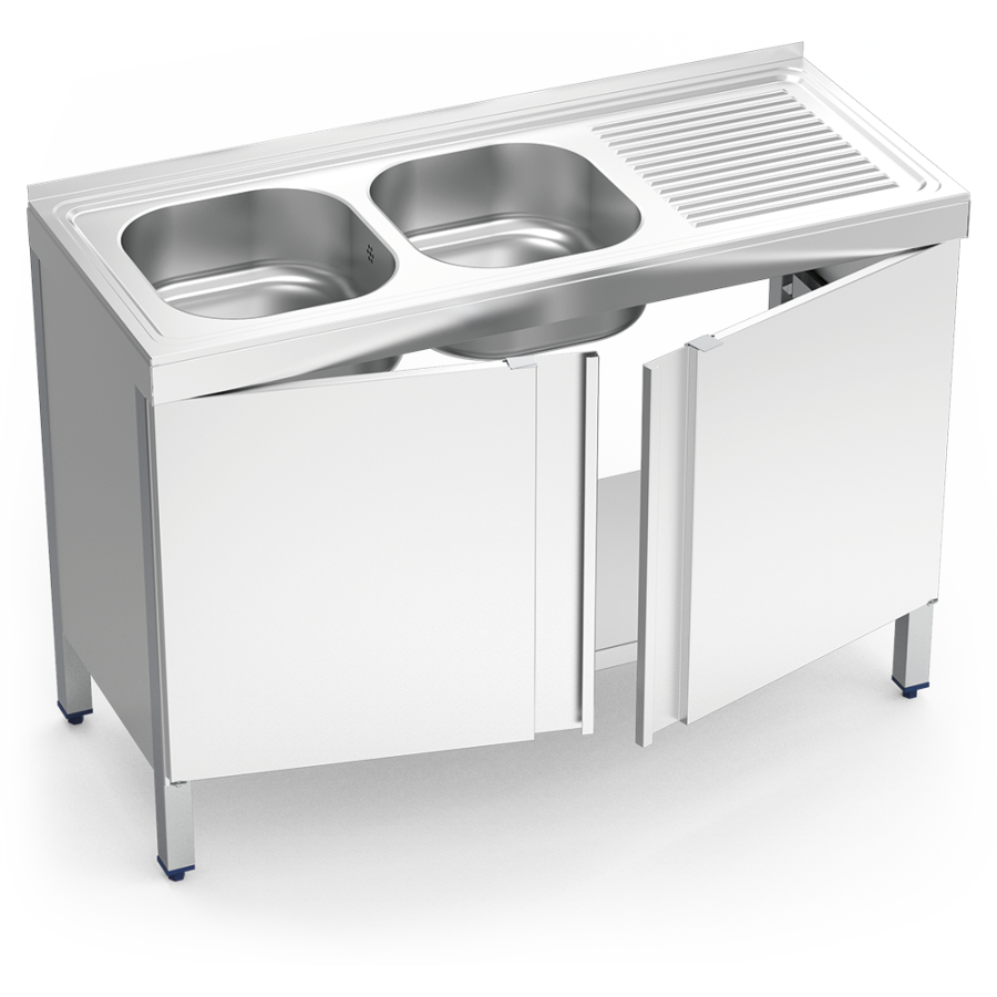 Fricosmos fregadero inox 2 cubetas y escurridor derecho