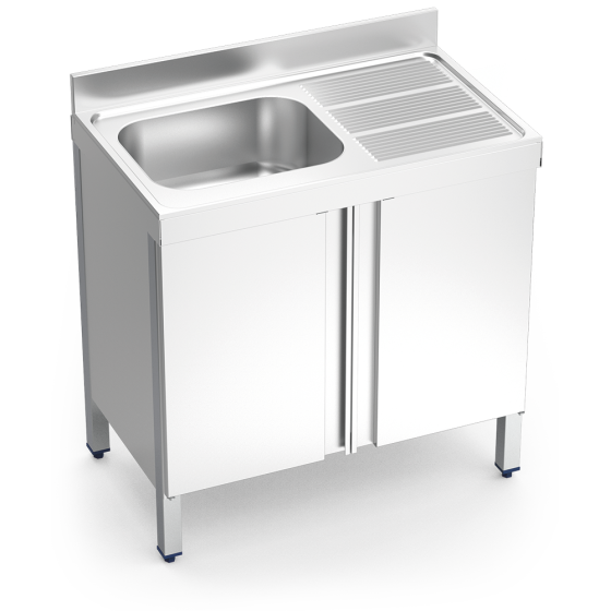 Fricosmos fregadero inox serie 600 con cubeta y escurridor
