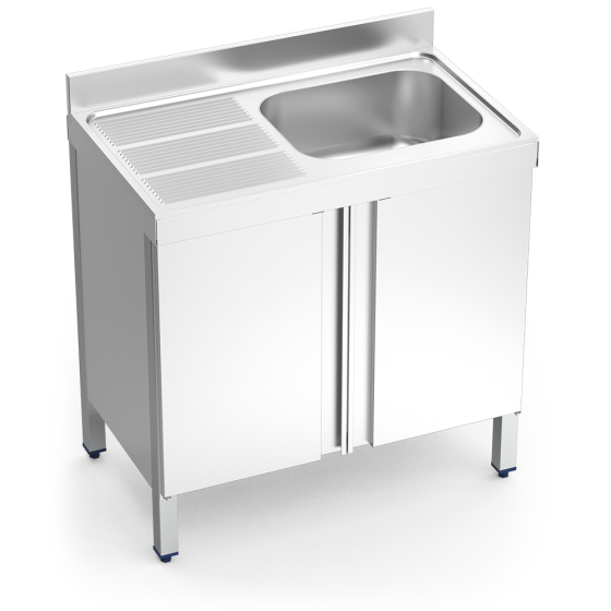 Fricosmos fregadero inox serie 700 con puertas abatibles