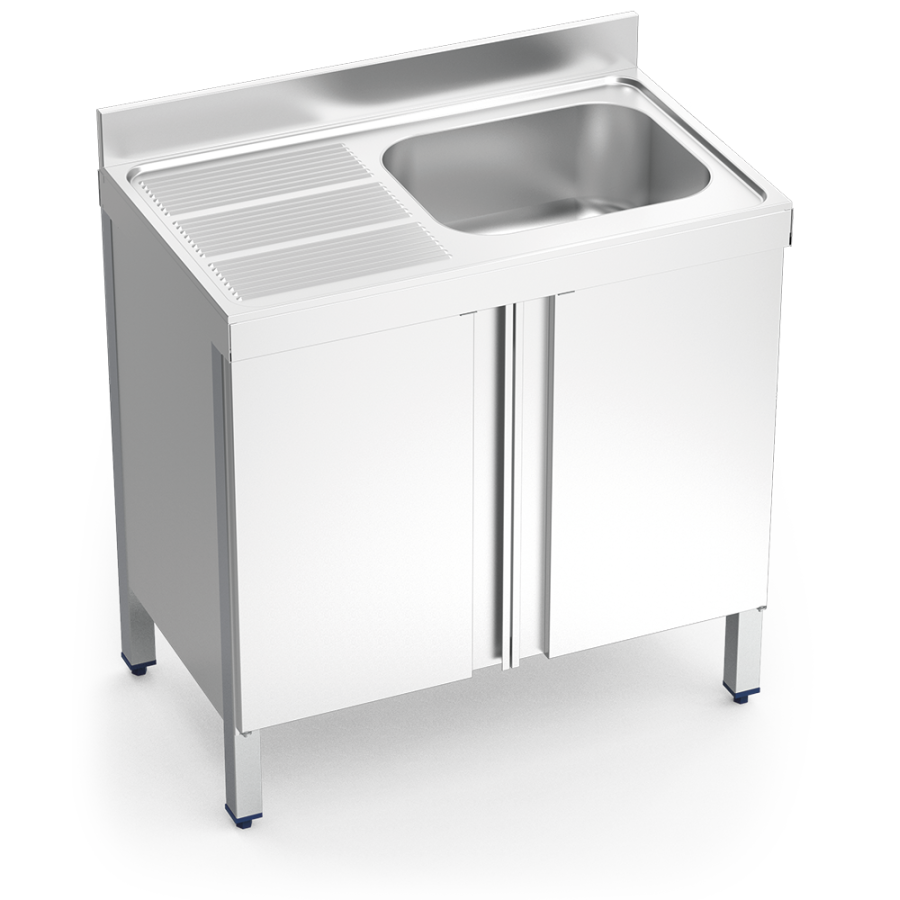 Fricosmos fregadero inox serie 700 con puertas abatibles