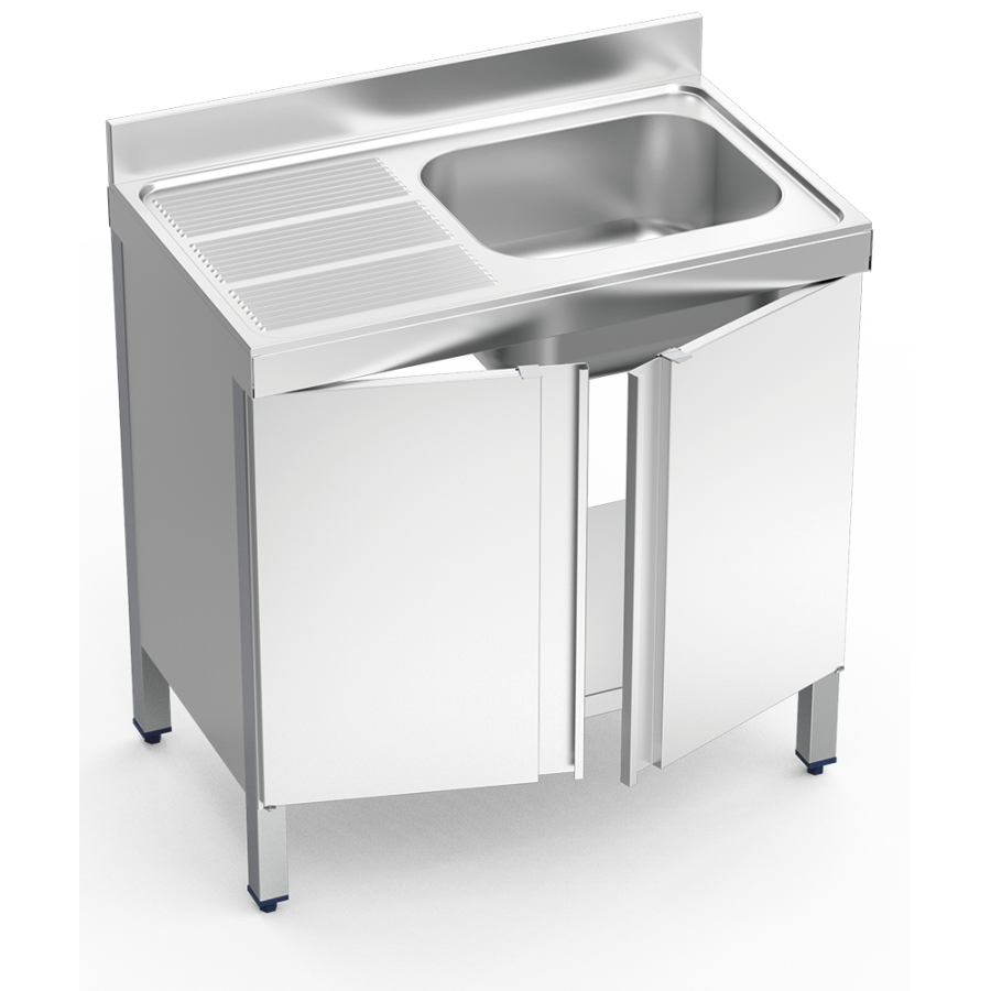 Fricosmos fregadero inox serie 700 con puertas abatibles
