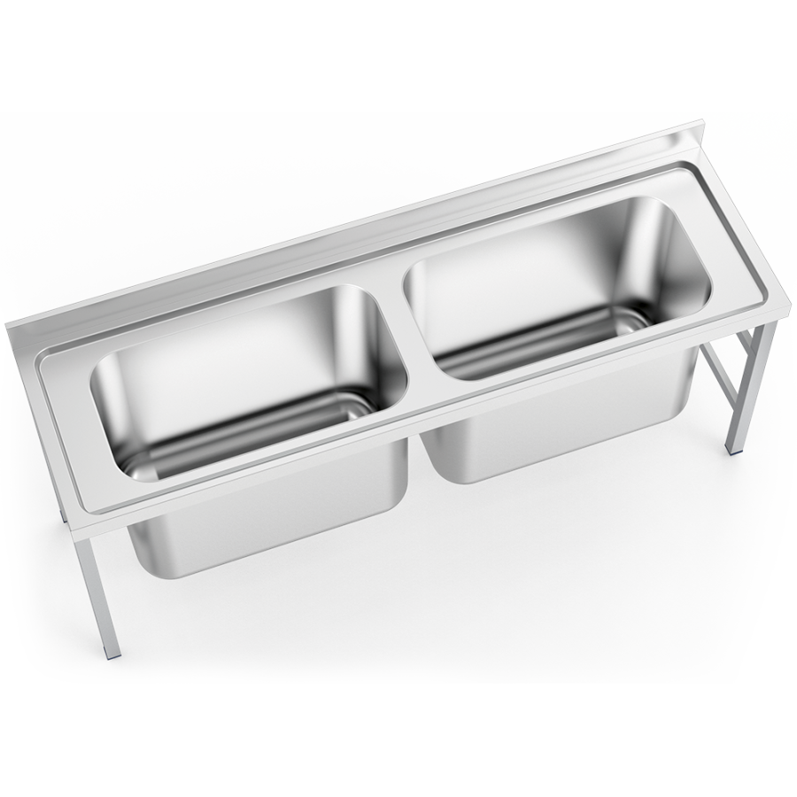 Fricosmos Fregadero Inox Extra Grande 2 Cubetas 2000 mm