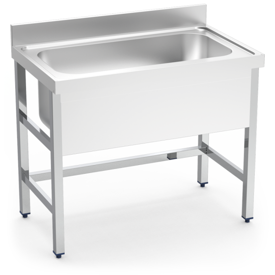 Fricosmos Fregadero Inox 1 Cubeta Gran Capacidad con Soporte