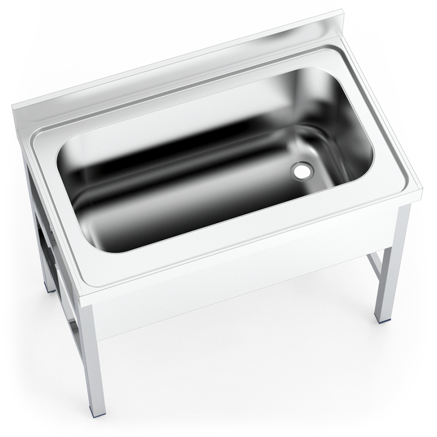 Fricosmos Fregadero Inox 1 Cubeta Gran Capacidad con Soporte