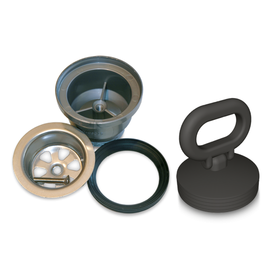 Fricosmos Fregadero inox con soporte 1 cubeta gran capacidad