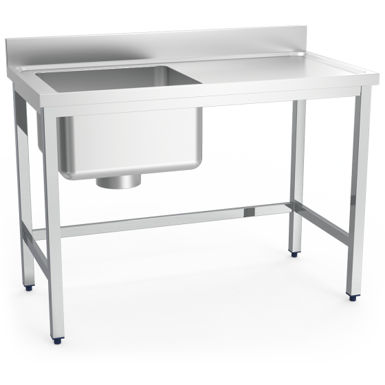 Fricosmos Fregadero Inox para Escayolas con Cubeta Izquierda