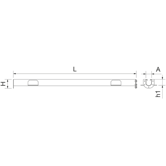 Fricosmos Tramo para canal modular o canalina de 850 mm