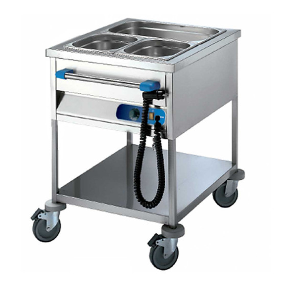 Carro Baño María CBM-411 - Capacidad 4 Cubetas GN 1/1