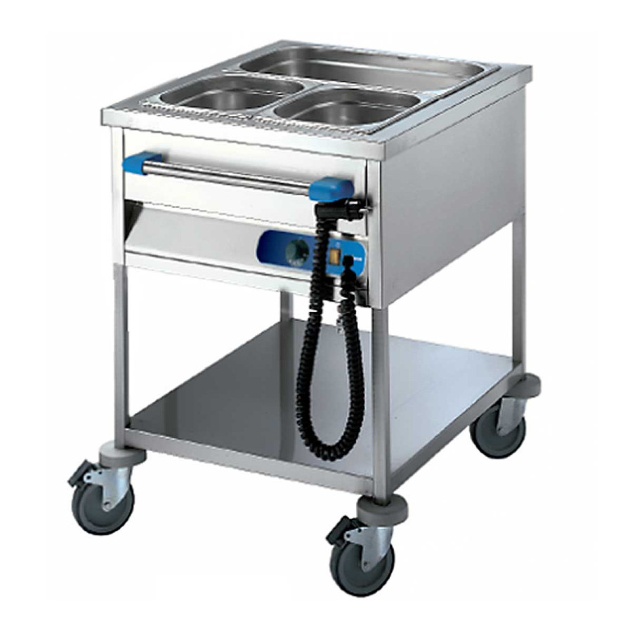 Carro Baño María CBM-411 - Capacidad 4 Cubetas GN 1/1